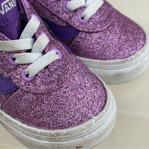 Vans Kids Glittery Purple Sneakers - Picture 9 of 9